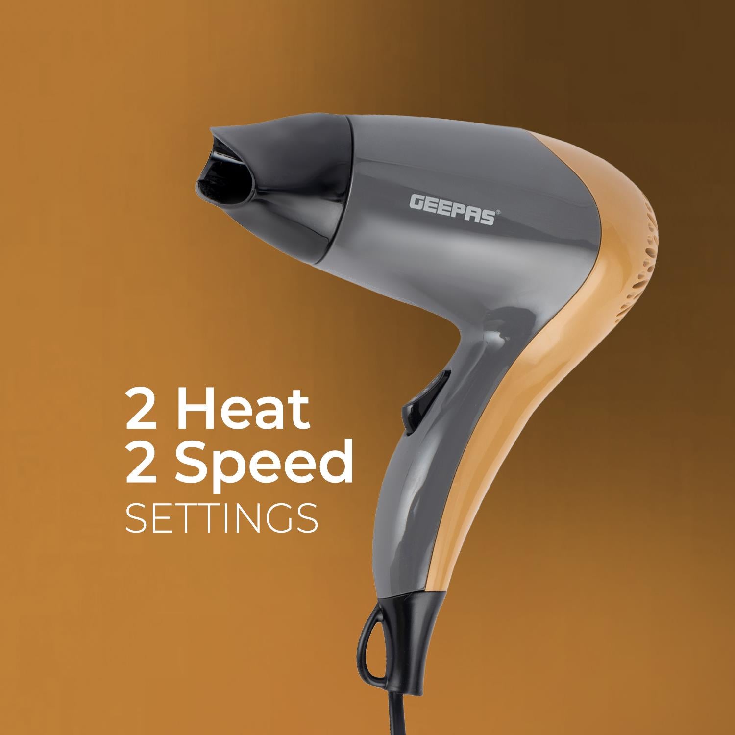 1200W Powerful Hair Dryer 2-Speed 2 Heat Settings