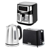 1.7L Electric Kettle, 2 Slice Bread Toaster & 9.2L Air Fryer Set