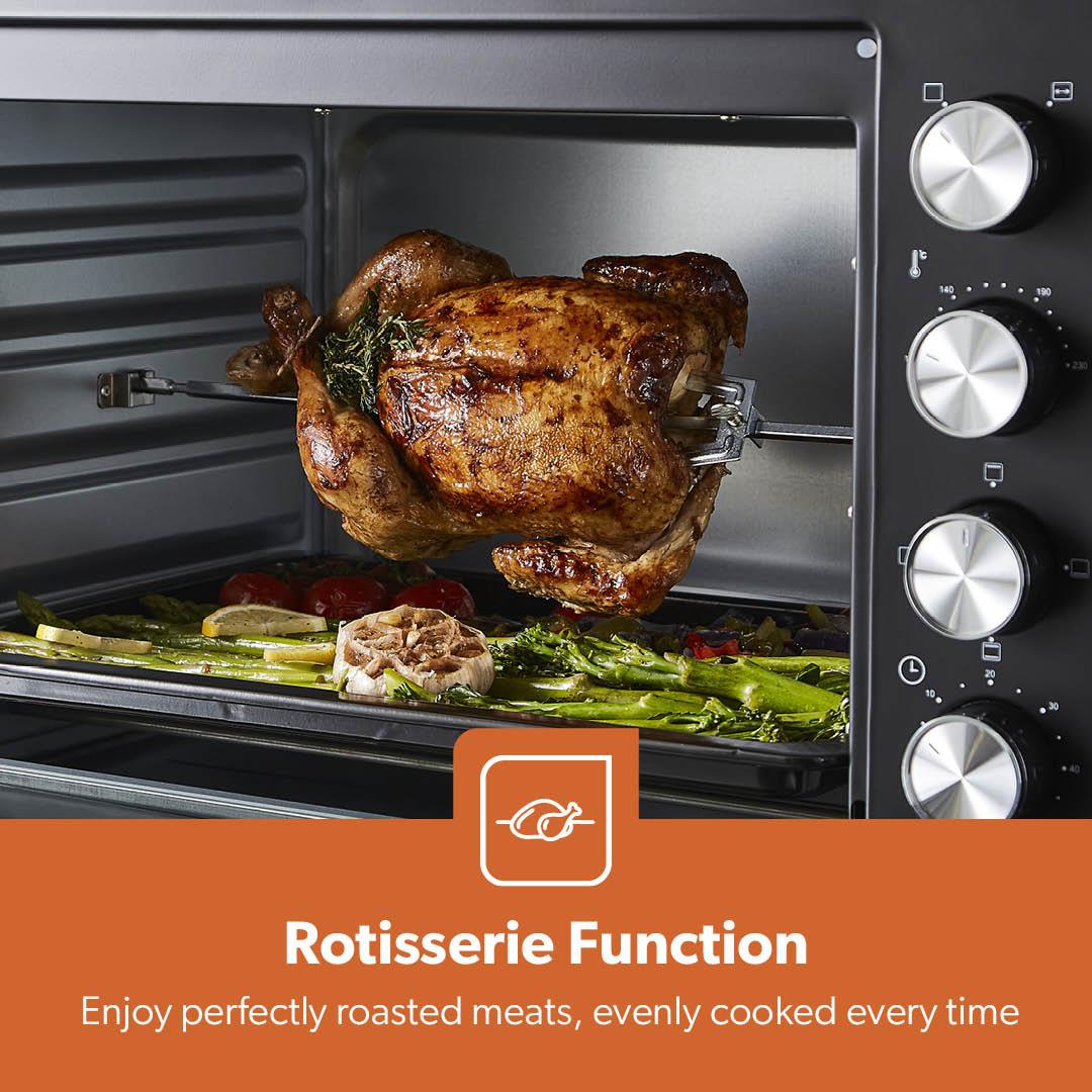 48L Portable Electric Mini Oven With Grill and Rotisserie