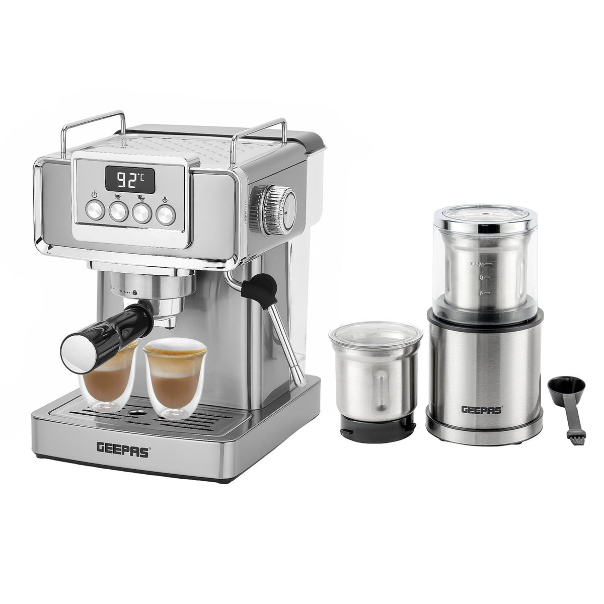 20 Bar Espresso Coffee Machine & 200W Coffee Spice Grinder Set