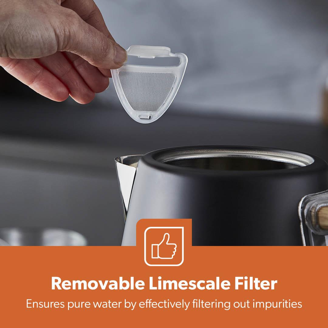 NordiQ Black 4-Slice Toaster & 1.7L Electric Kettle Matching Set