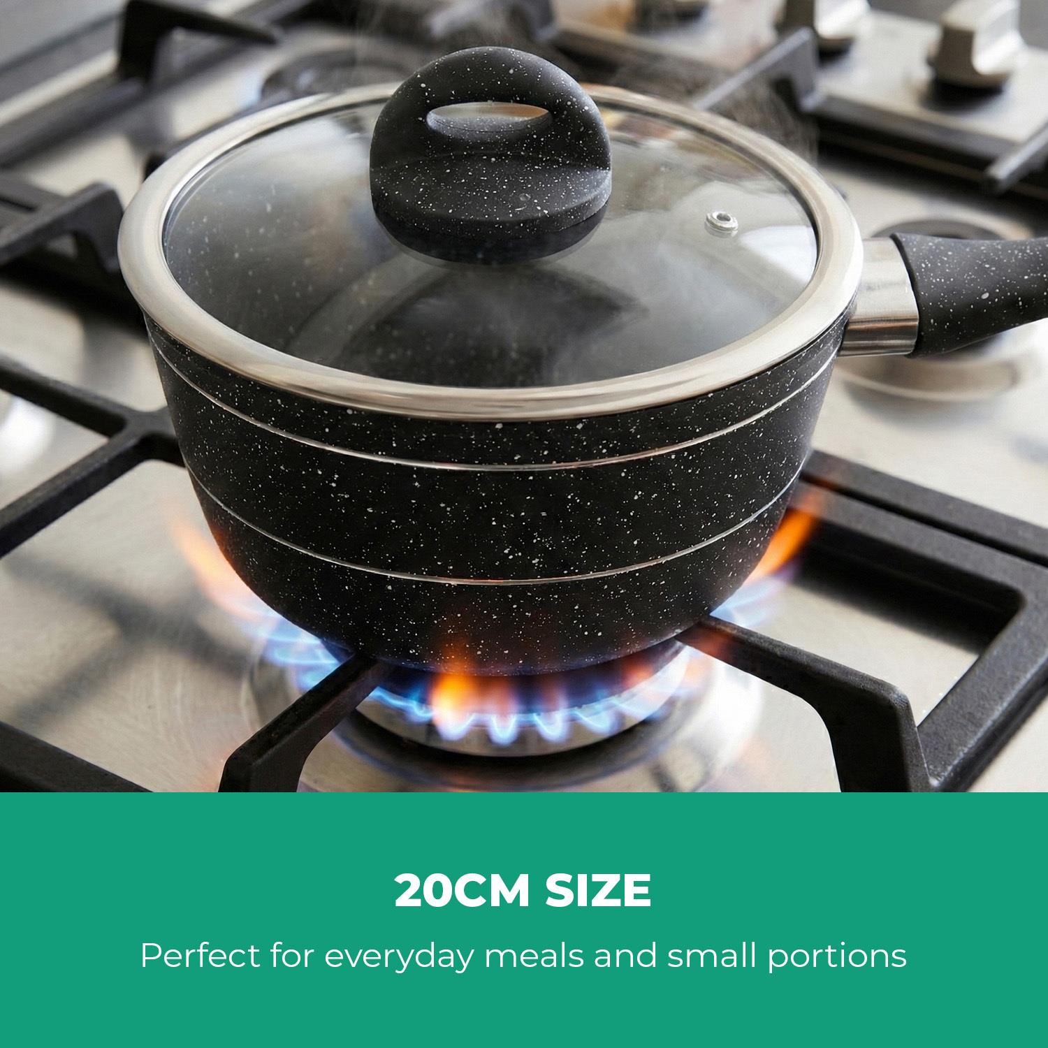 Non-Stick Saucepan Induction Cooking Pot with Lid 20 Cm