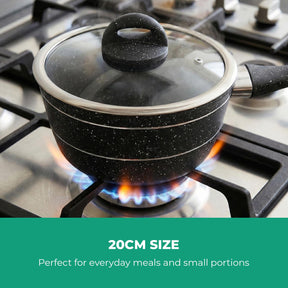 Non-Stick Saucepan Induction Cooking Pot with Lid 20 Cm