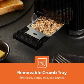 Black Arcus 2 Slice Toaster With 7 Browning Levels