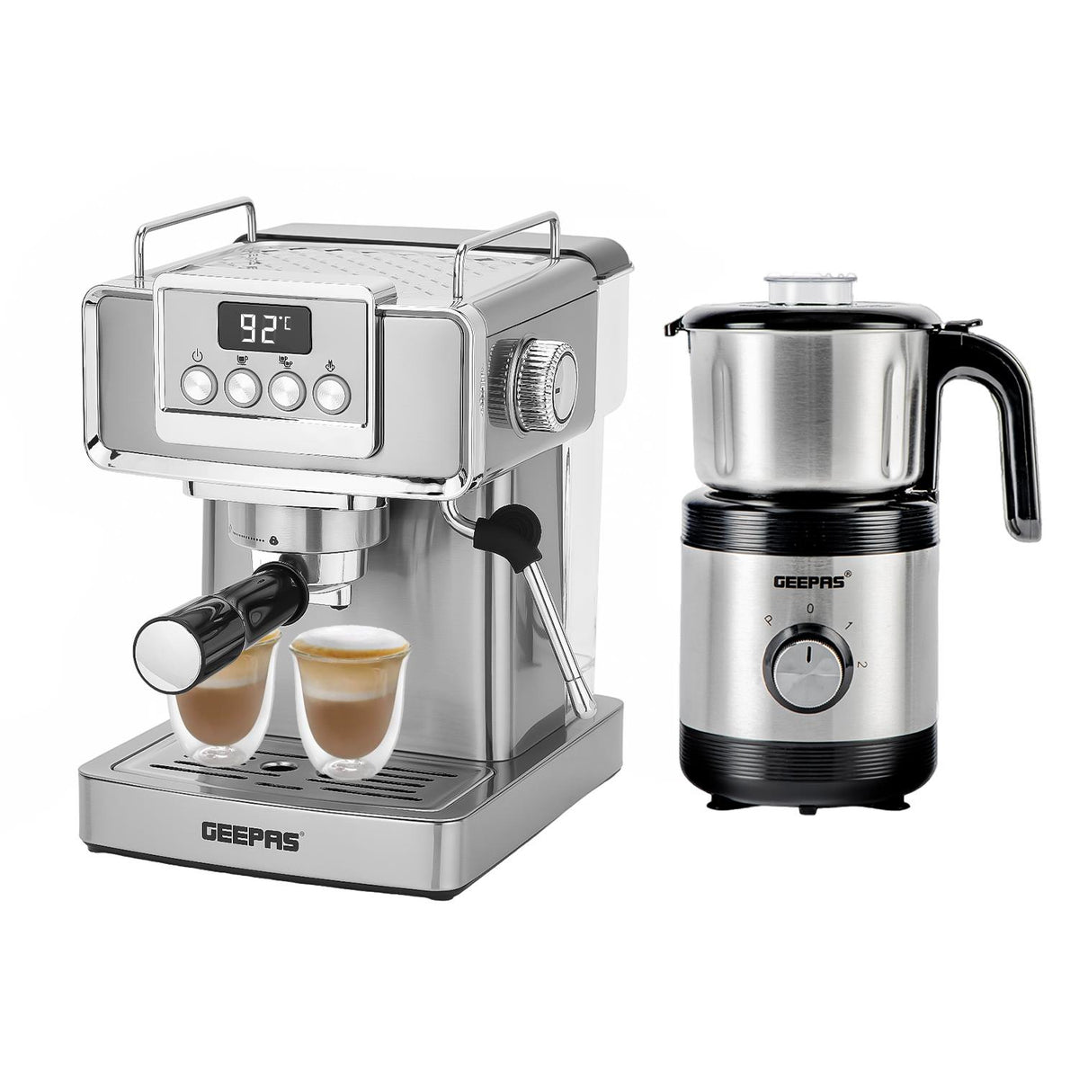 20-Bar Espresso Coffee Machine & 450W Coffee Grinder Combo