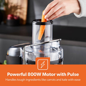 800W Centrifugal Juicer with 2-Speeds and Pulse Function