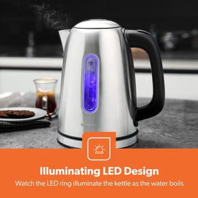 Illuminating Electric Kettle, 2 Slice Bread Toaster & Microwave Set