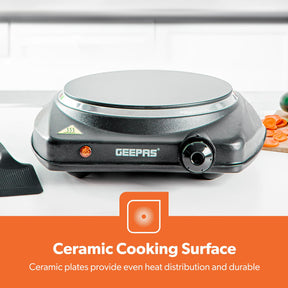 1200W Black Single Portable Ceramic Electric Hot Plate