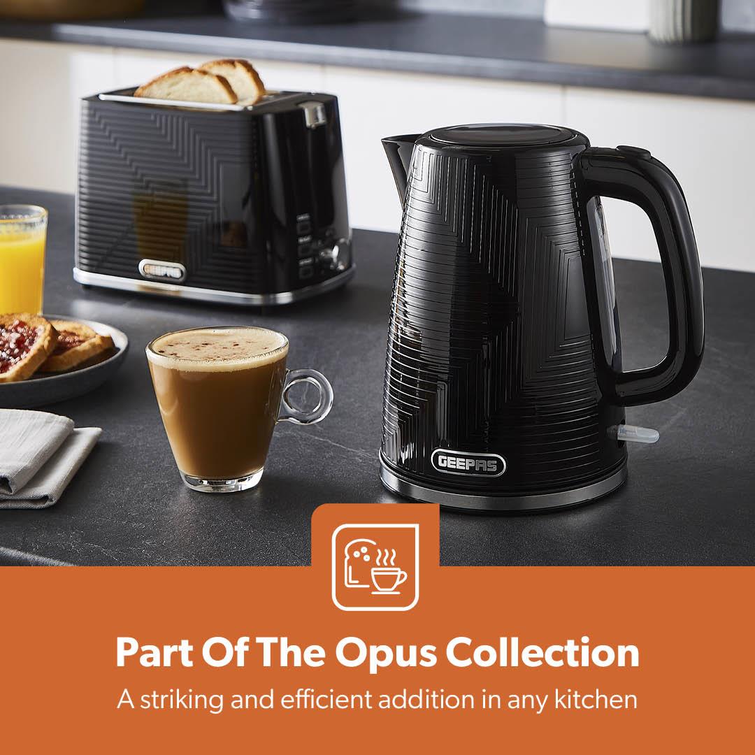 Opus Collection 1.7L Electric Kettle & 2 Slice Bread Toaster Set