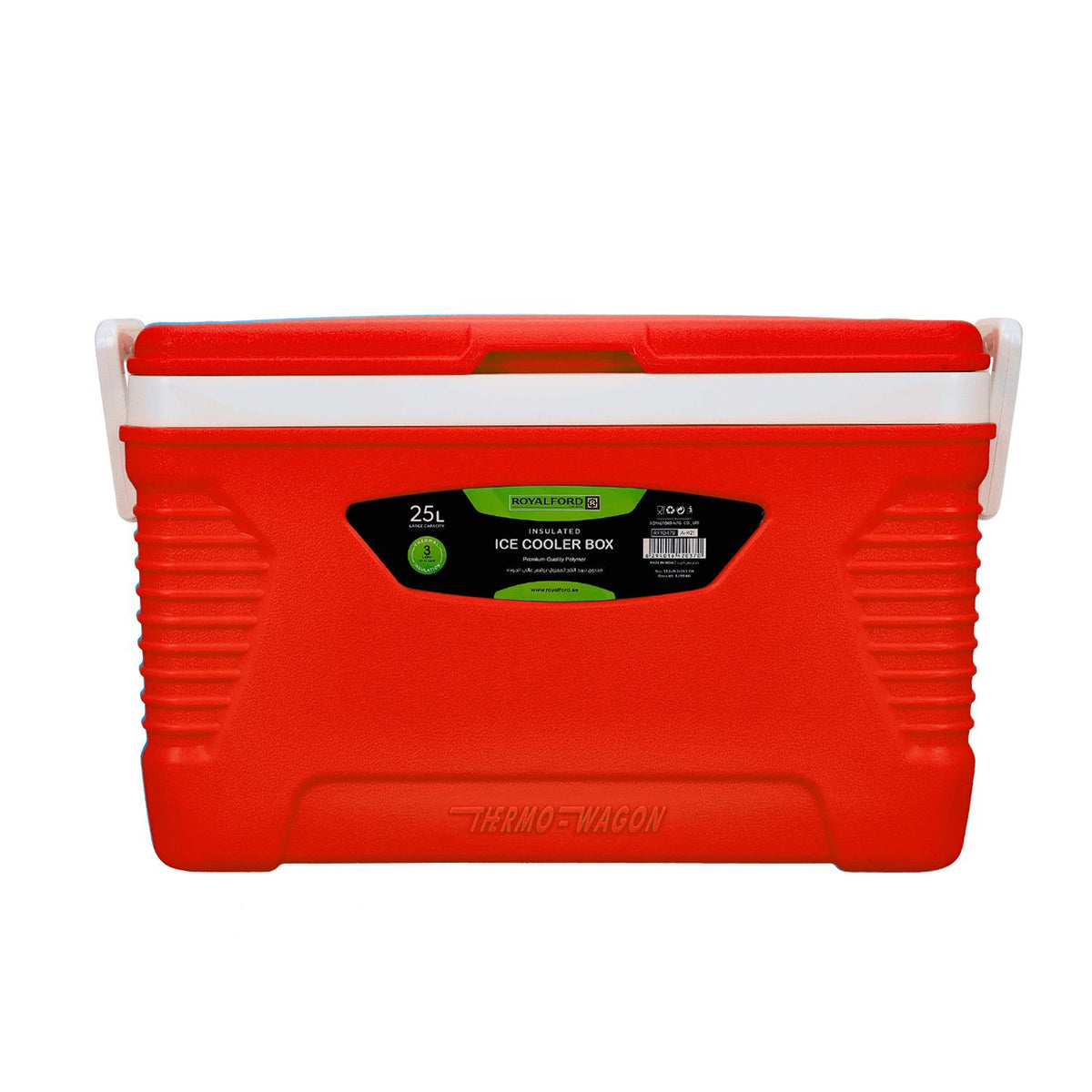 25L Red Insulated Ice Cooler Box For Picnic & Camping