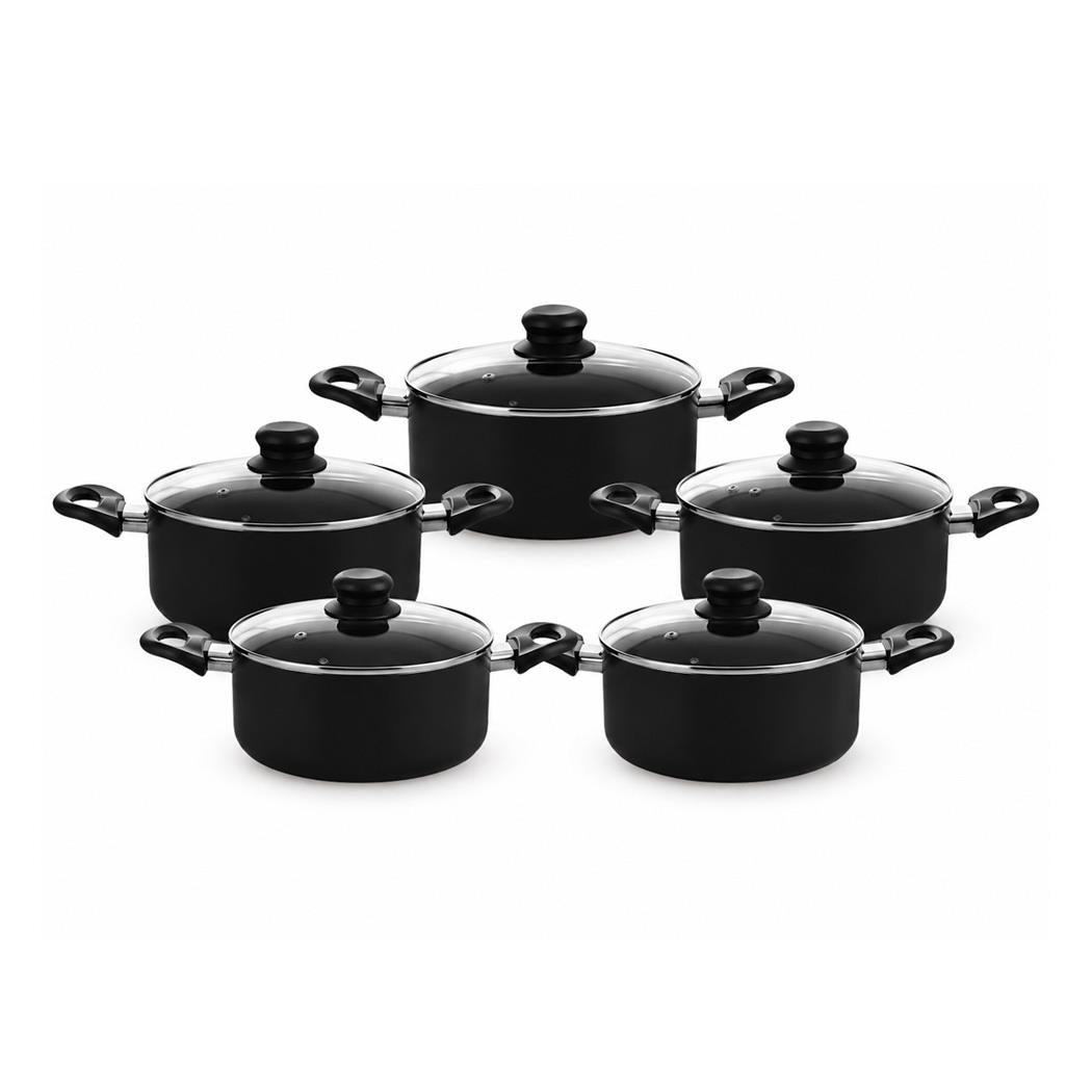 5-Piece Non-Stick Pressed Aluminum Casserole Cookware Set