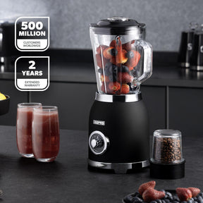 Retrovive Black 2-In-1 Jug Blender With 1.5L Glass Jug 800W