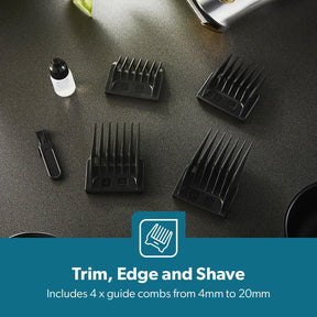 Silver Digital Beard Rechargeable Trimmer and Hair Clipper