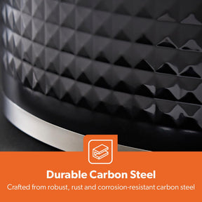 Argyle Black 9L Carbon Steel Bread Bin Canister