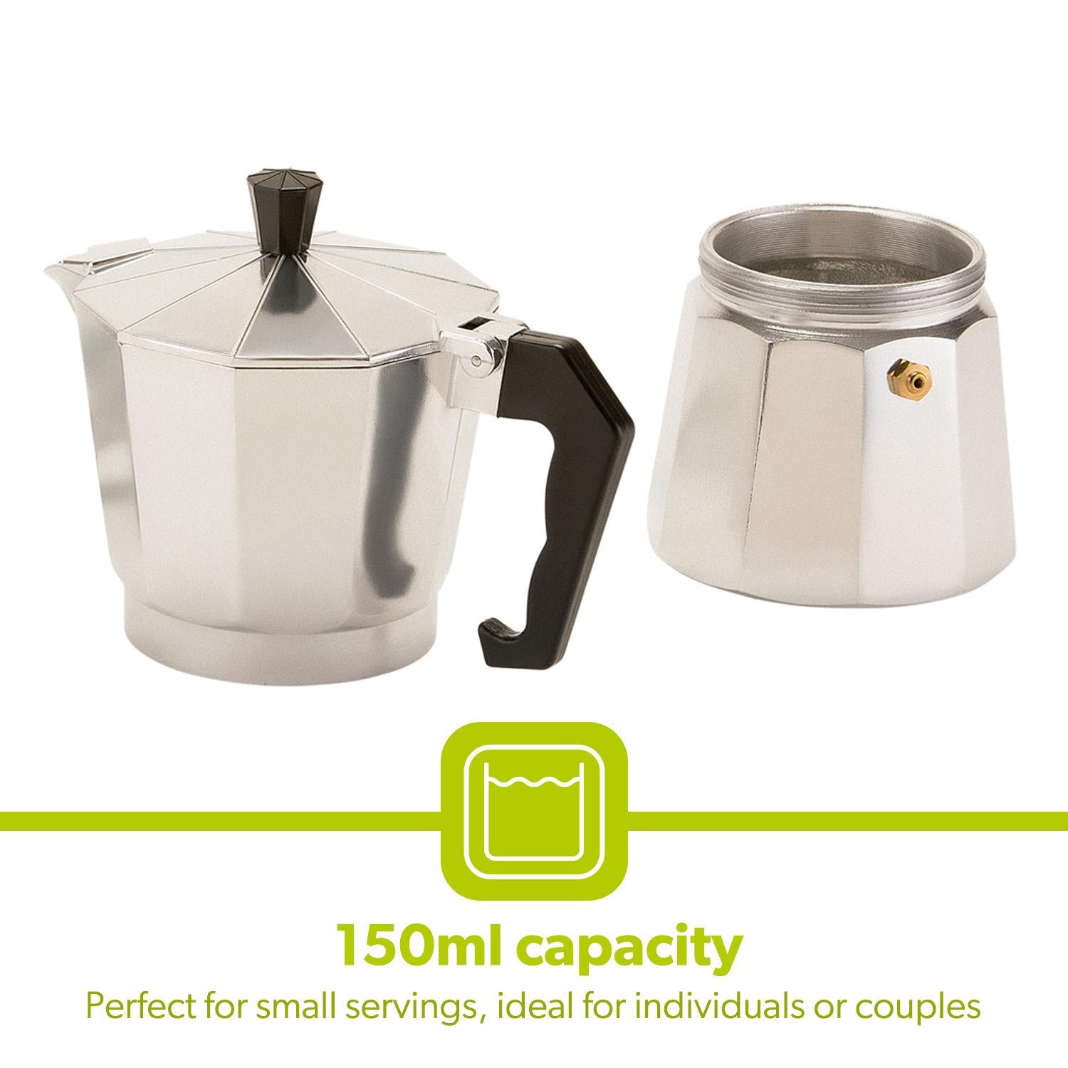 3 Cup Moka Pot Espresso Stove Top Coffee Maker Cafeteria