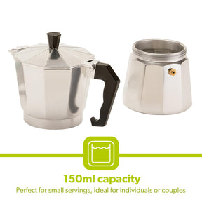3 Cup Moka Pot Espresso Stove Top Coffee Maker Cafeteria