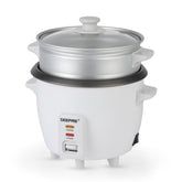 3-In-1 White Automatic Electric Rice Cooker and Steamer 0.6L