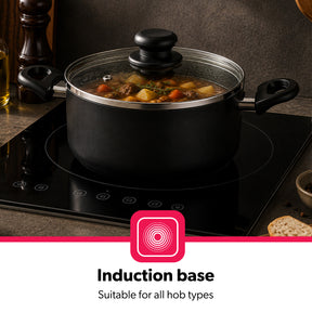5-Piece Non-Stick Pressed Aluminum Casserole Cookware Set