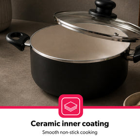 5-Piece Non-Stick Pressed Aluminum Casserole Cookware Set