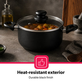 5-Piece Non-Stick Pressed Aluminum Casserole Cookware Set