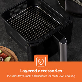 12L Dual Basket Stack Air Fryer Energy Efficient and Viewing Windows