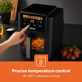 8-In-1 Touchscreen Digital Air Fryer With Viewing Window 5L