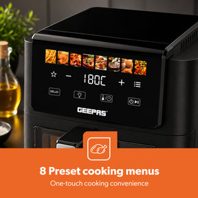 8-In-1 Touchscreen Digital Air Fryer With Viewing Window 5L
