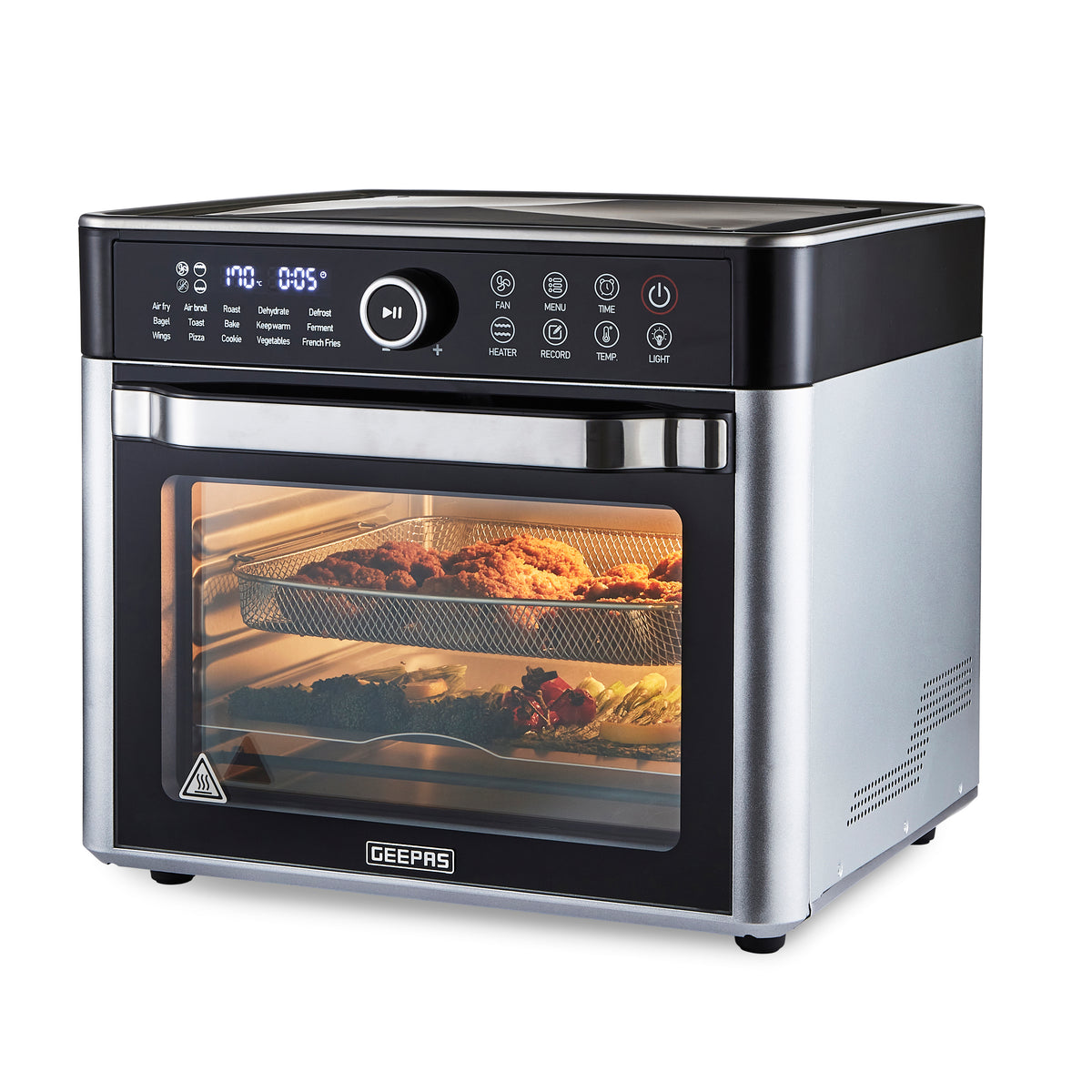22L Digital Air Fryer Oven With 15 Preset Modes 1700W
