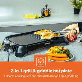 Indoor Smokeless Electric Barbeque Grill With Hot Plate