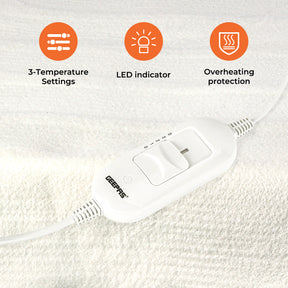 King-Sized Electric Under Blanket With Three Heat Settings