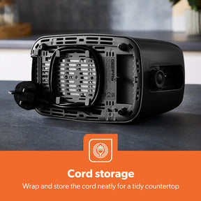 2-Slice Black Bread Toaster With 6 Level Browning Control