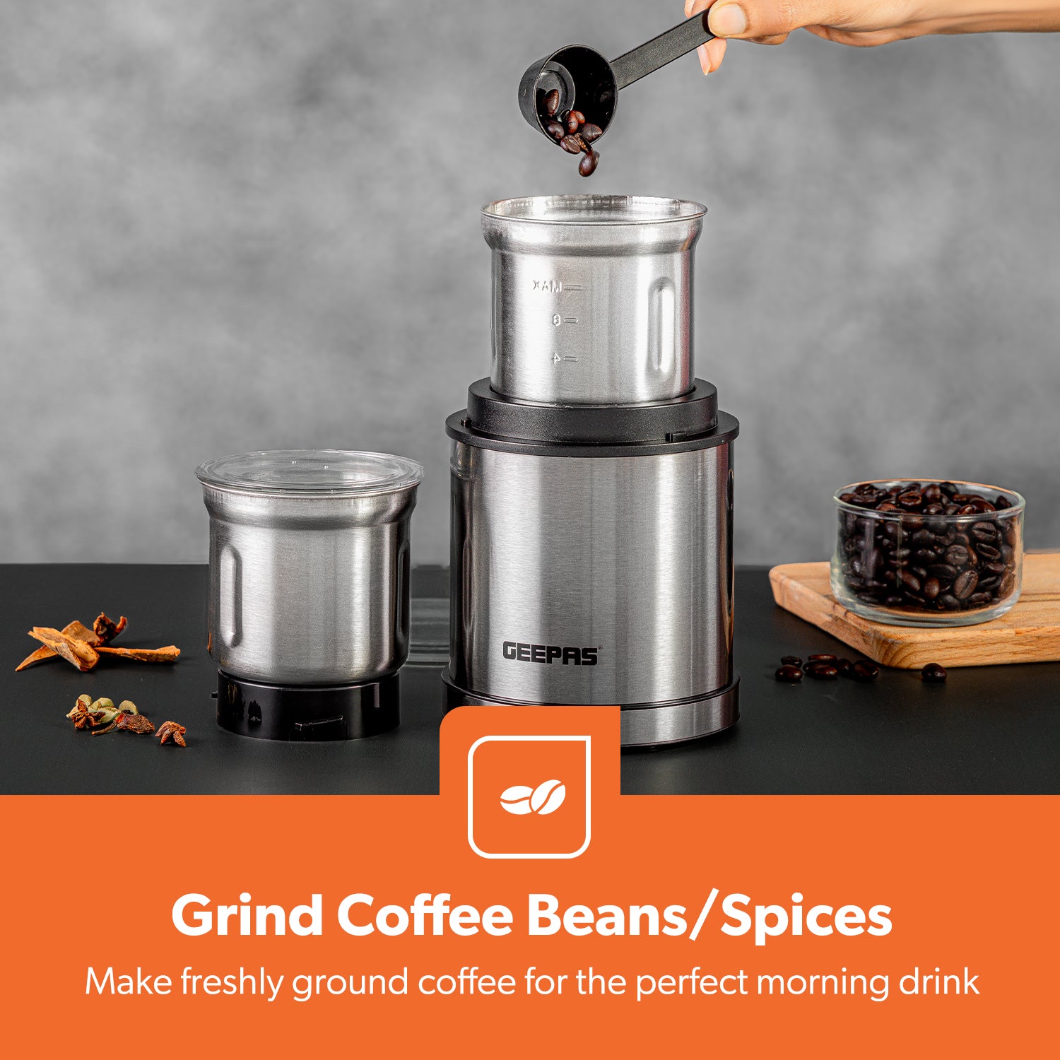 200W 2-In-1 Coffee Mill & Wet/Dry Food Grinder