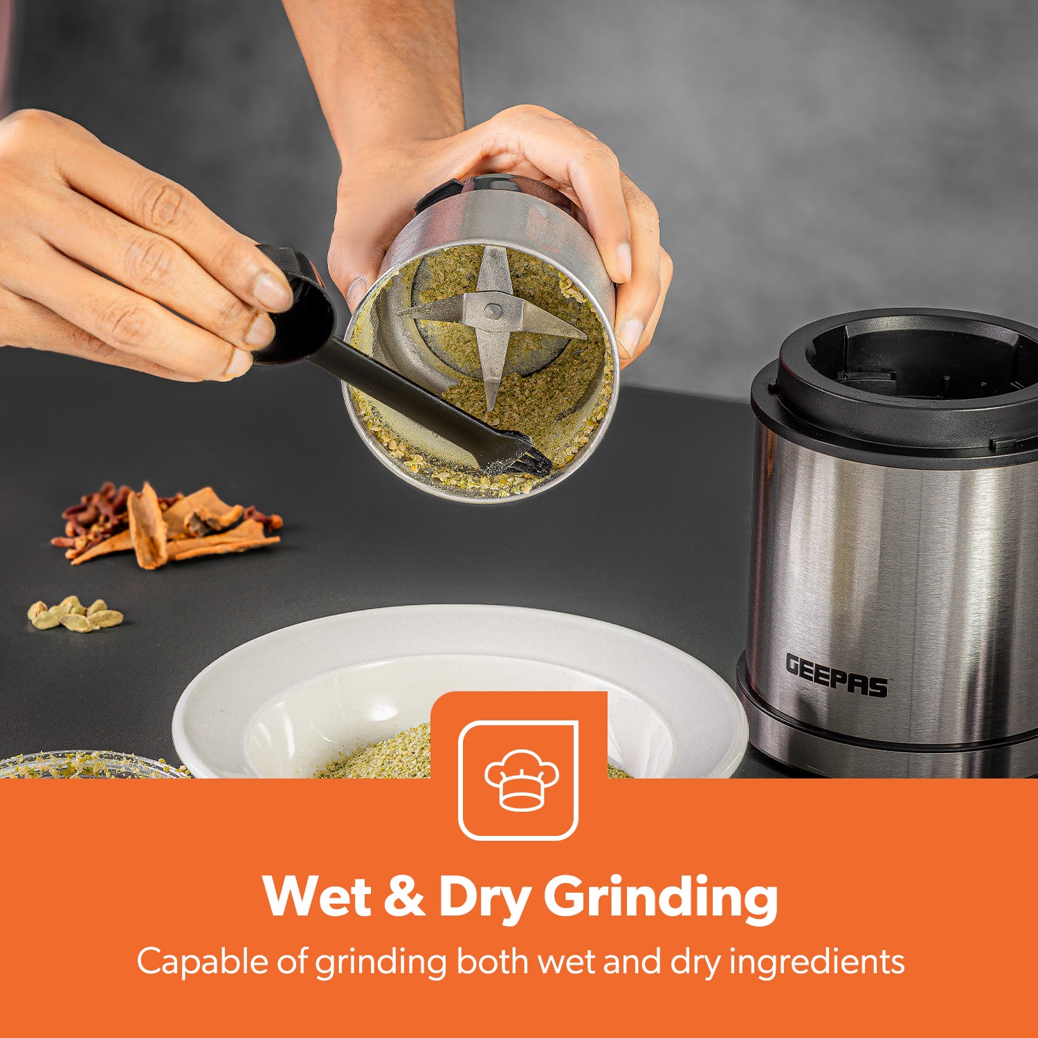 200W 2-In-1 Coffee Mill & Wet/Dry Food Grinder