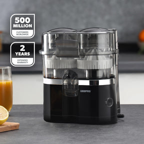 Black One Touch Dual-Head Electric Citrus Juicer