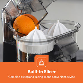 Black One Touch Dual-Head Electric Citrus Juicer