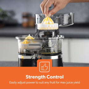 Black One Touch Dual-Head Electric Citrus Juicer