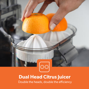 Black One Touch Dual-Head Electric Citrus Juicer