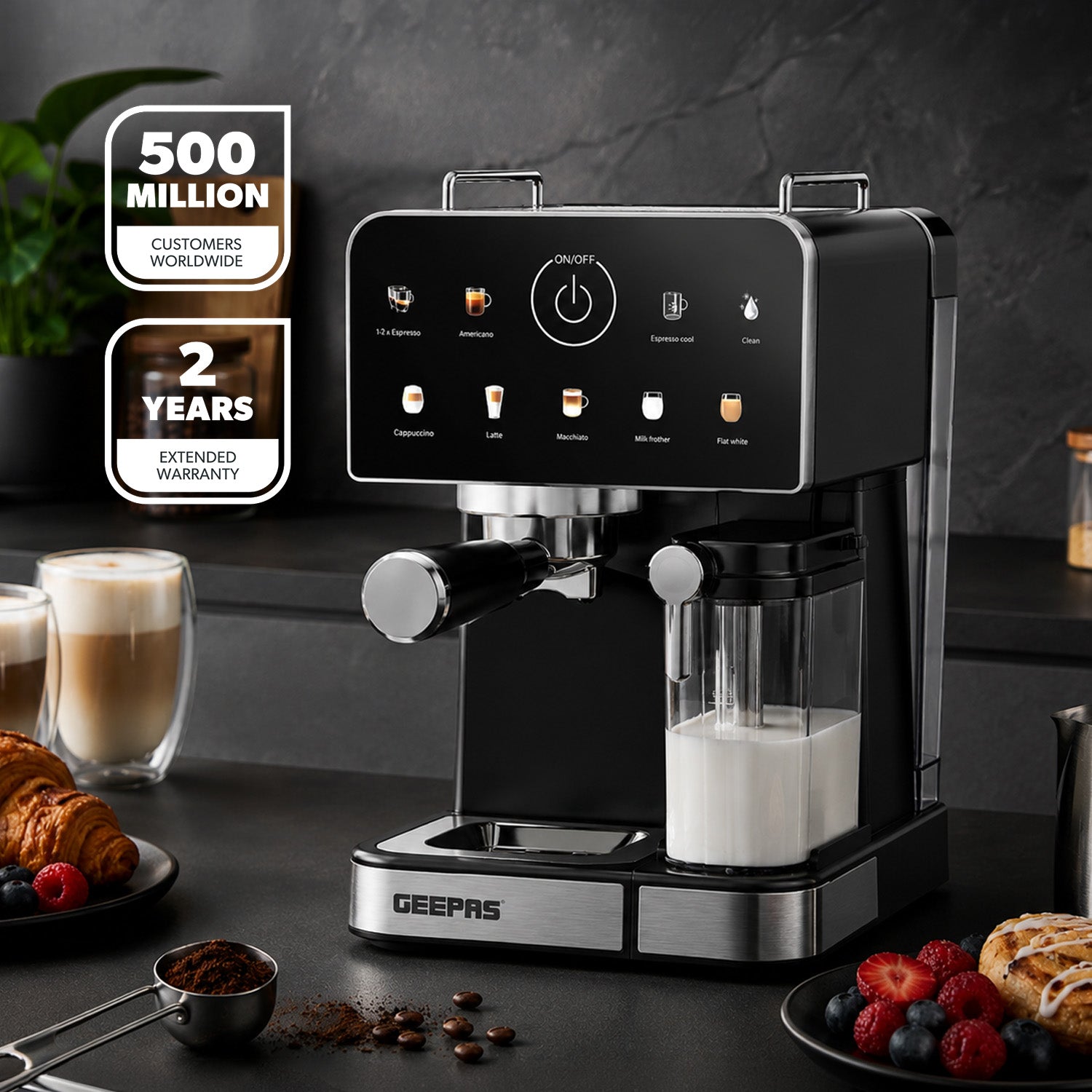 10-In-1 Espresso Machine 20 Bar Coffee Maker With Milk Frother