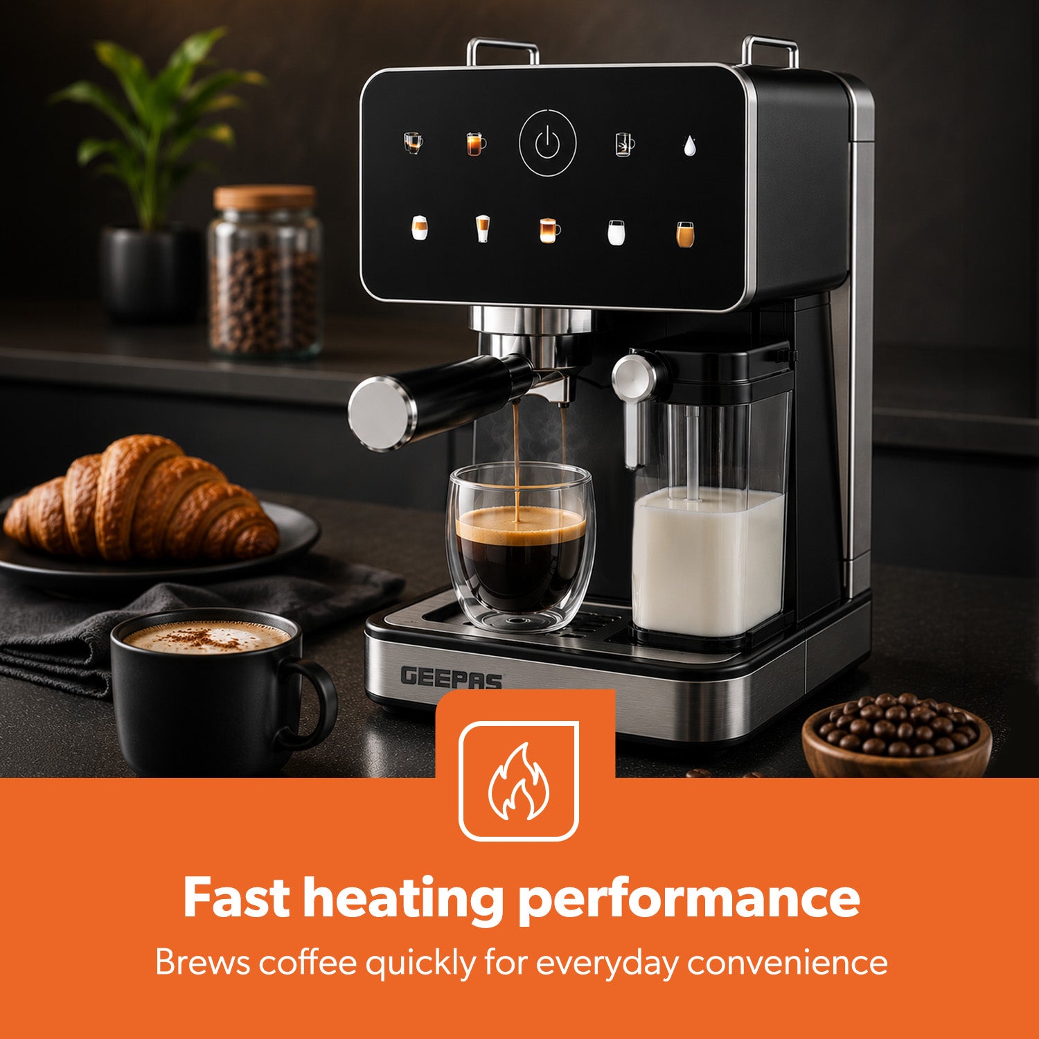 10-In-1 Espresso Machine 20 Bar Coffee Maker With Milk Frother