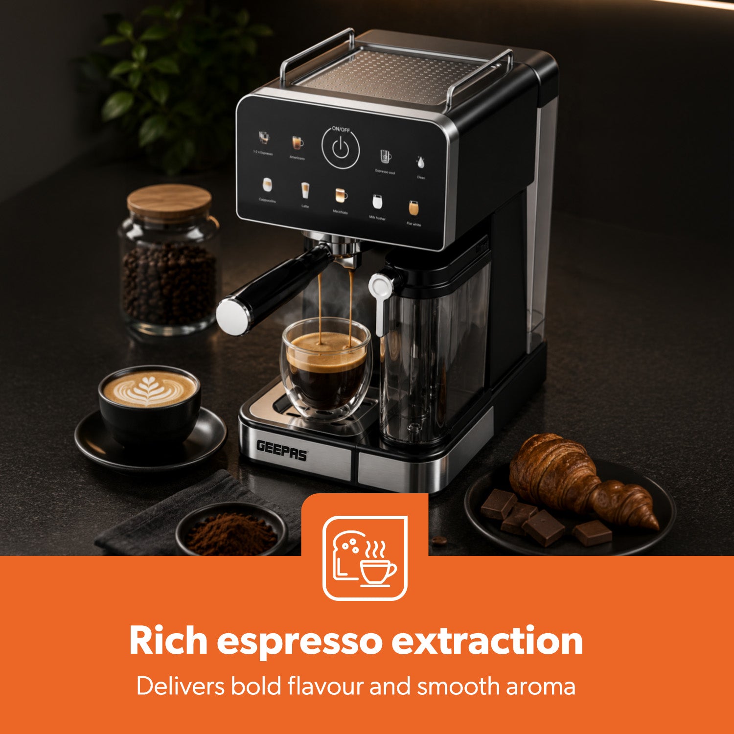 10-In-1 Espresso Machine 20 Bar Coffee Maker With Milk Frother