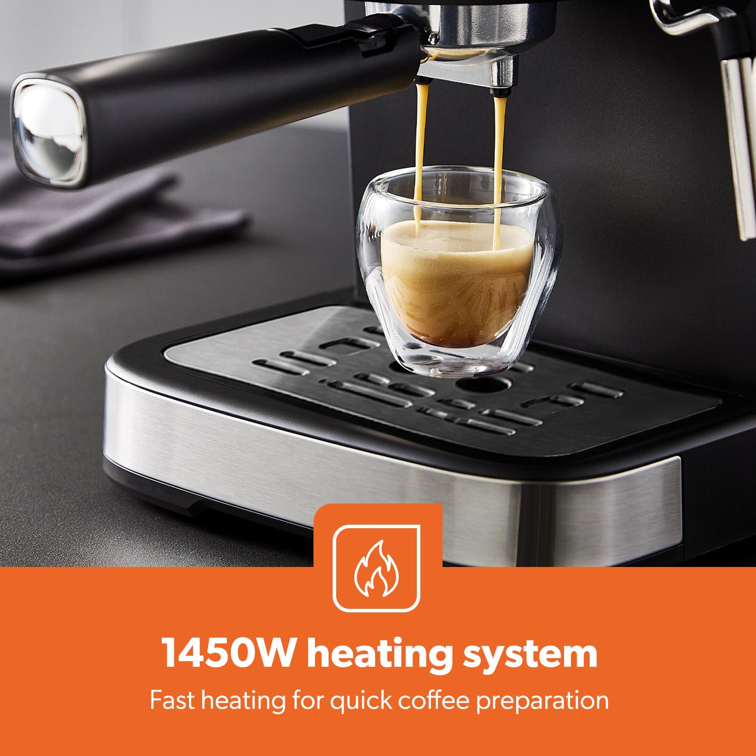 20-Bar Stainless Steel Barista Coffee Espresso Machine