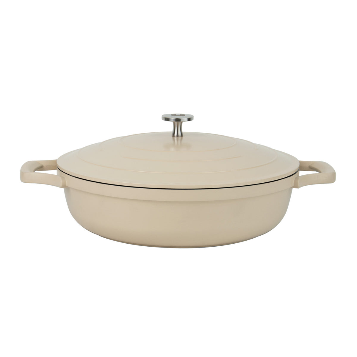 28cm Shallow Casserole Pot with Lid Die-Cast Aluminium Cookware 3.9L
