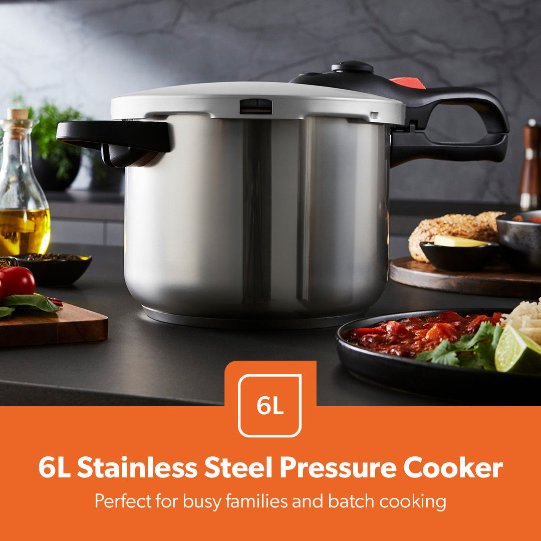 6L Stainless Steel Pressure Cooker With Quick Pressure Release