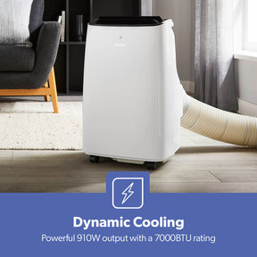 7000 BTU 4-In-1 Portable Air Conditioner With Dehumidifier