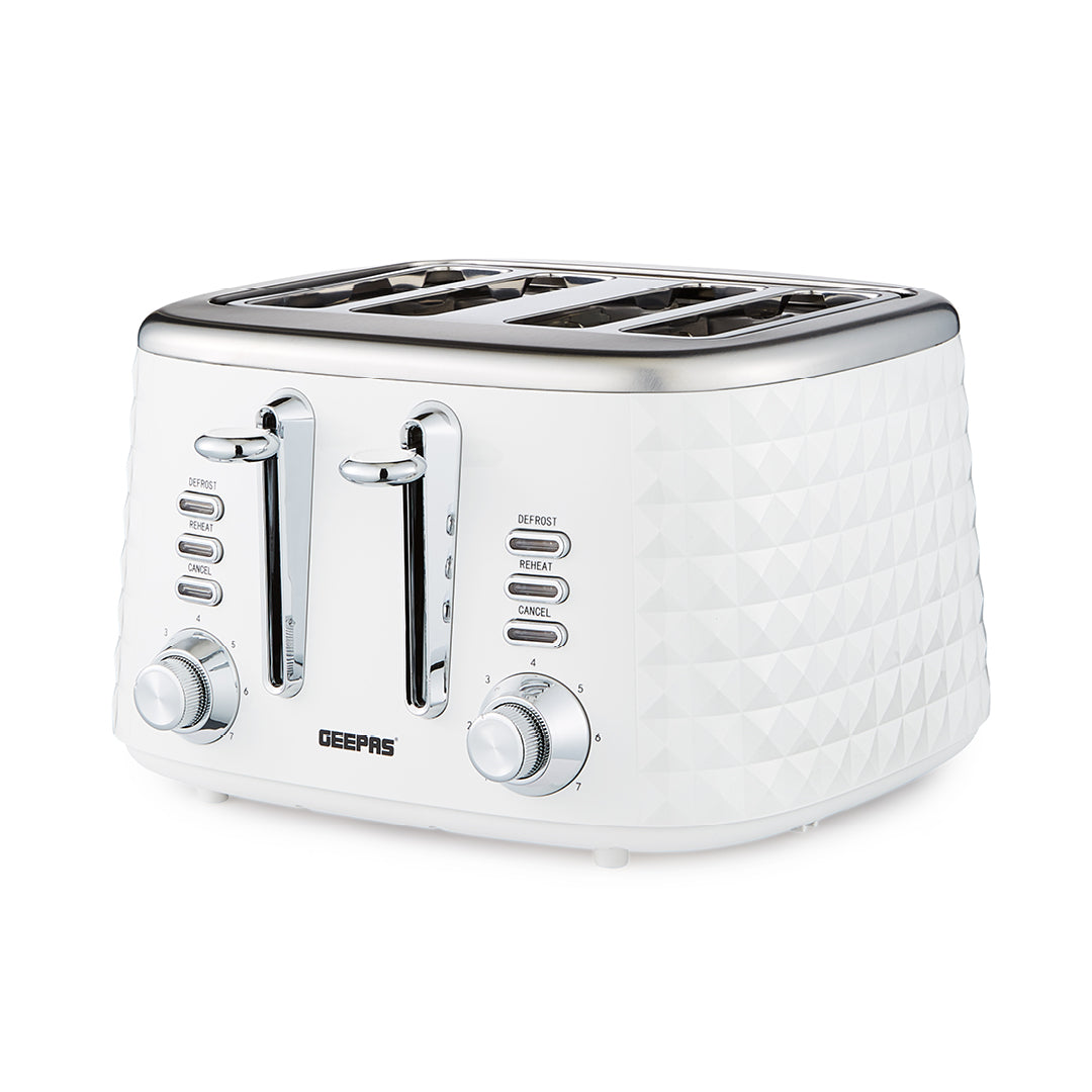 White Four-Slice 'Diamond' Bread Toaster