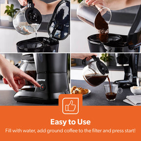 1.5L Automatic Filter Coffee Machine With Glass Jug