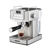 Luxury 20-Bar Espresso Silver Coffee Machine With Milk Frother