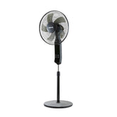 16" Portable Black Remote Controlled Pedestal Fan