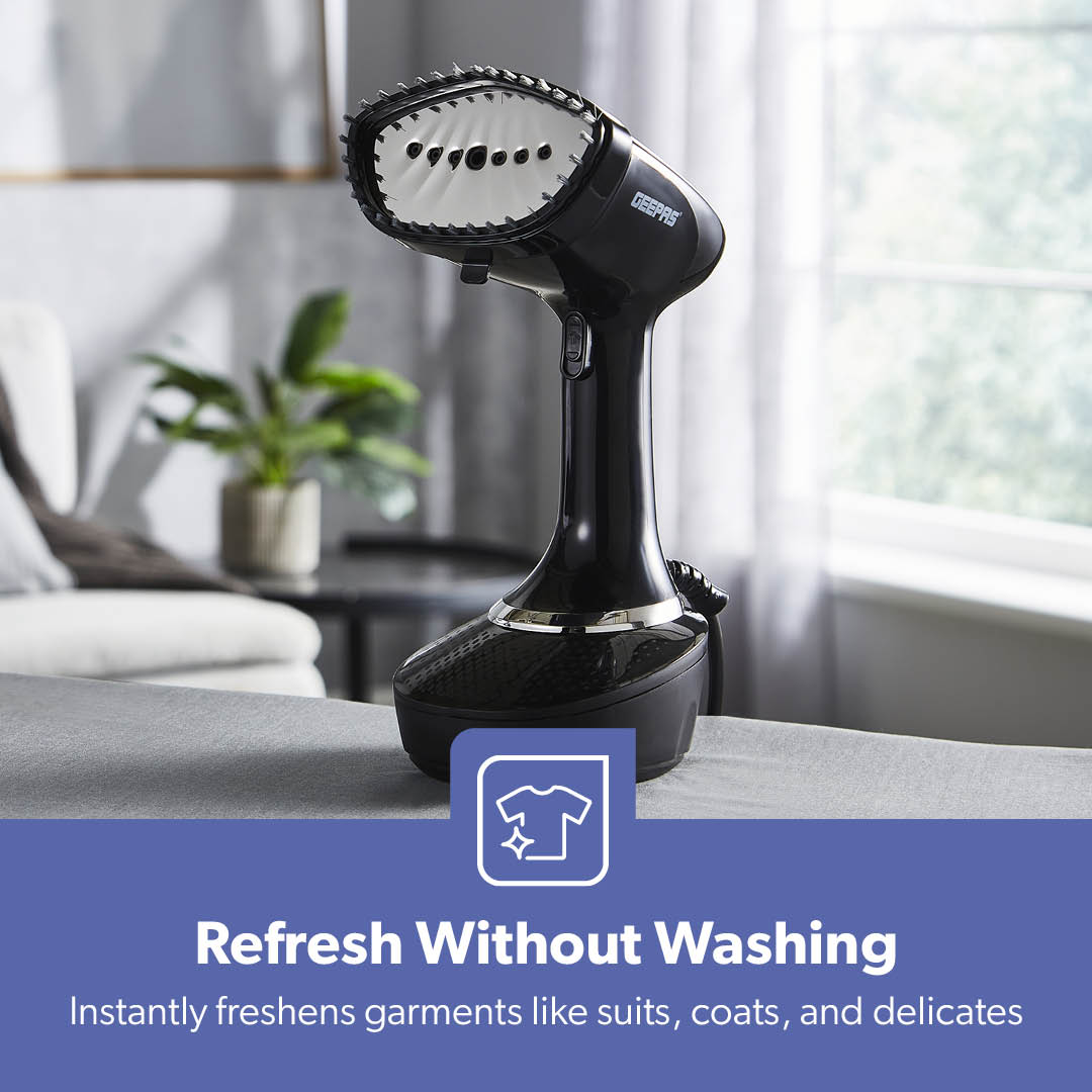 1500W Vertical Black Handheld Garment Steamer 400ml