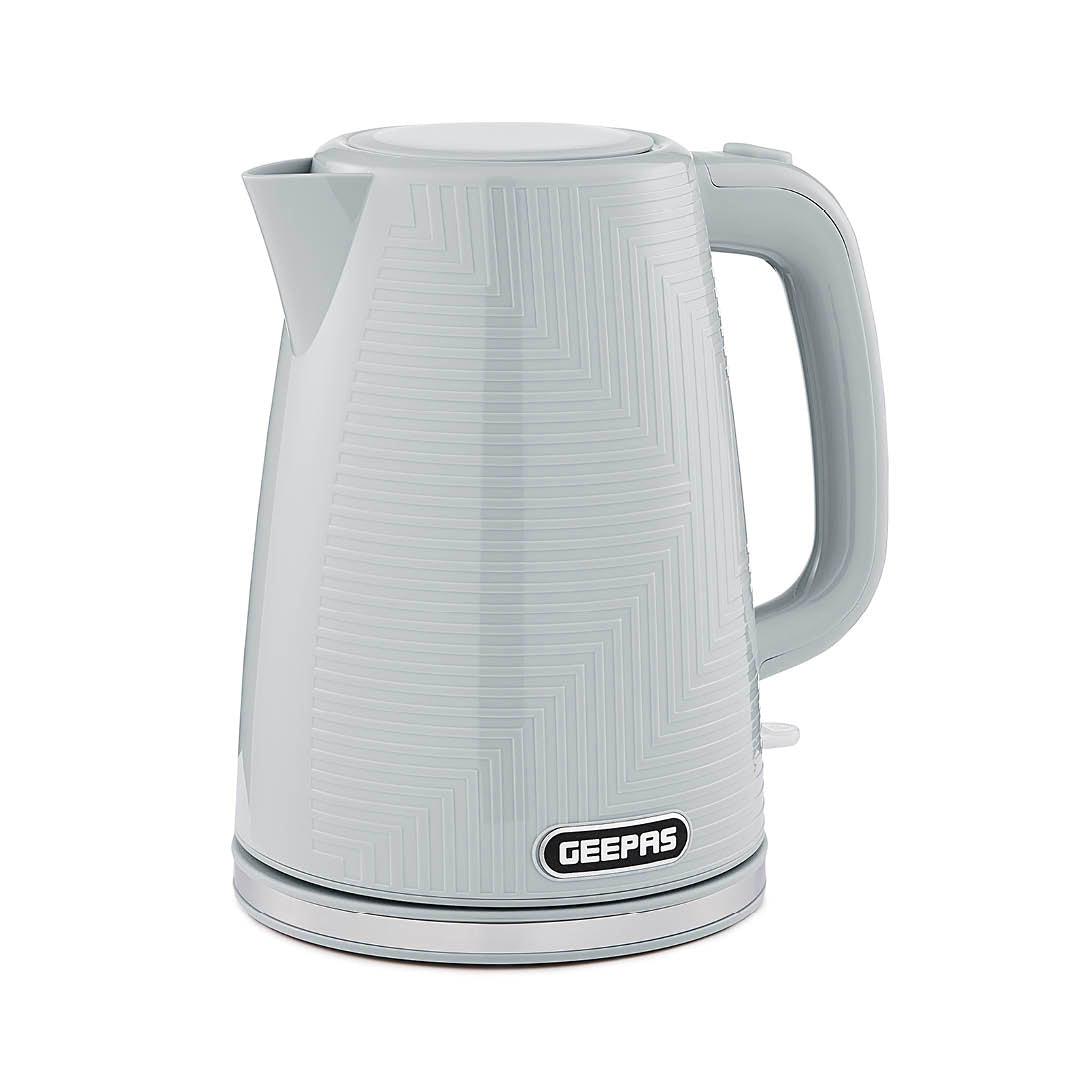 1.7L Grey Textured Cordless Electric Kettle 3000W